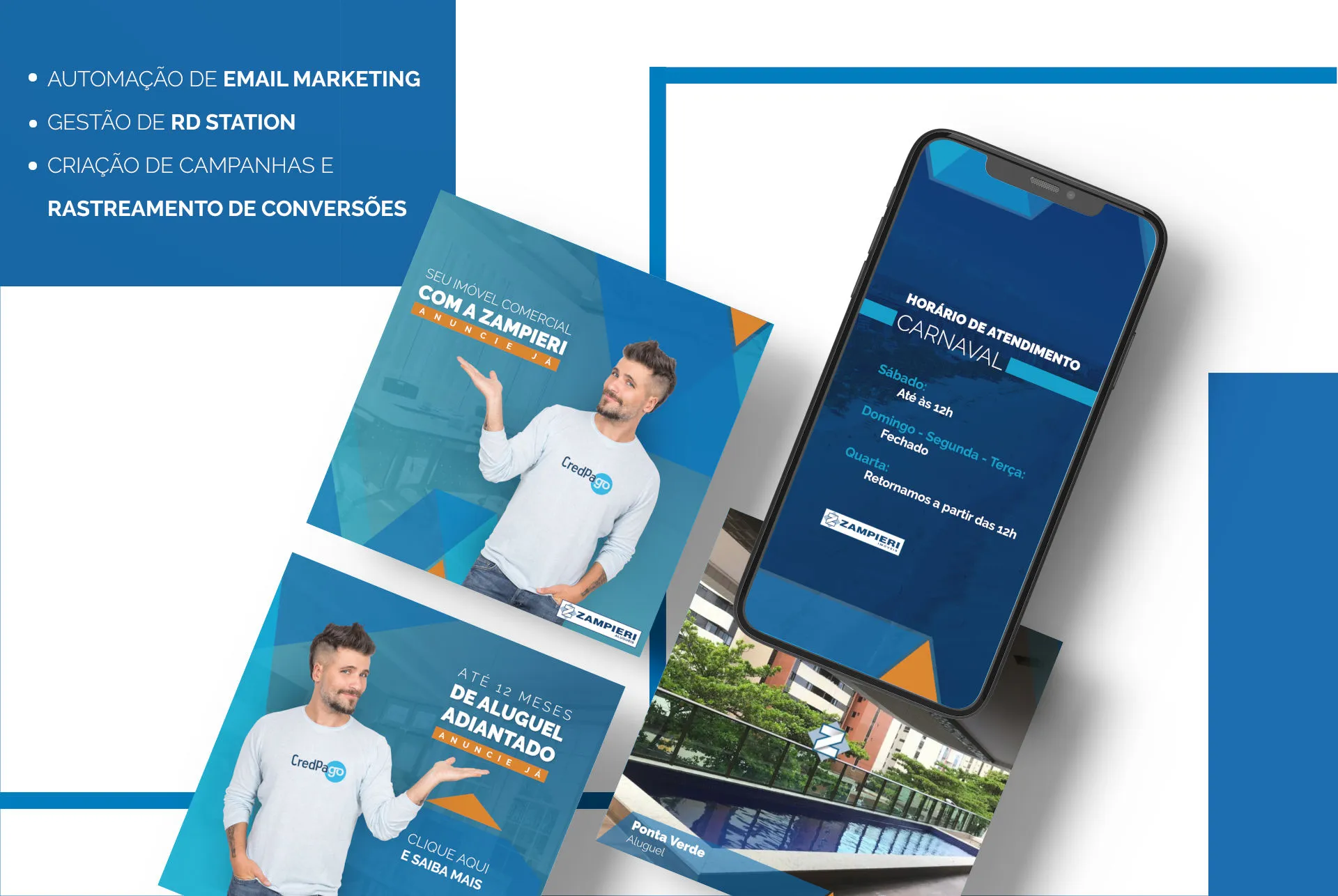 Peça de campanha da Zampieri Imóveis
