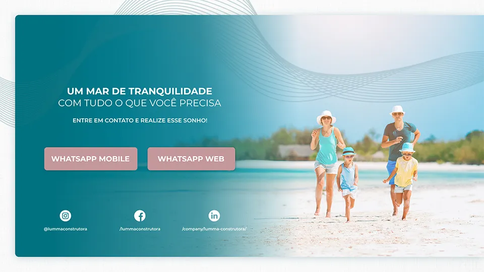 Peça de campanha da Lumma Construtora