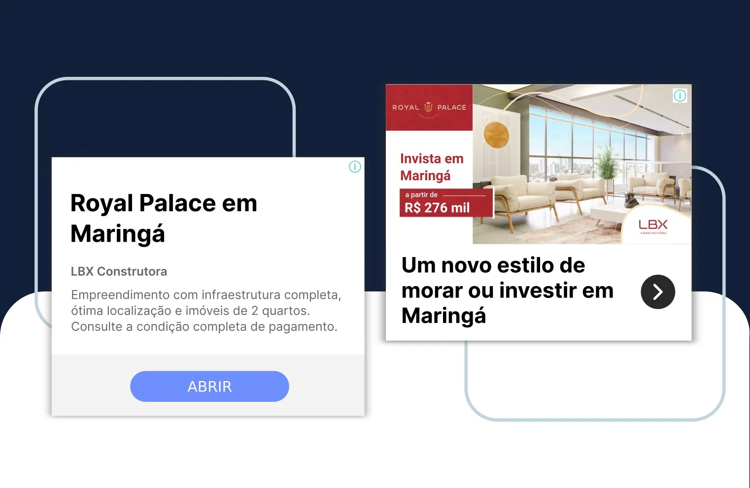 Peça de campanha da LBX Construtora
