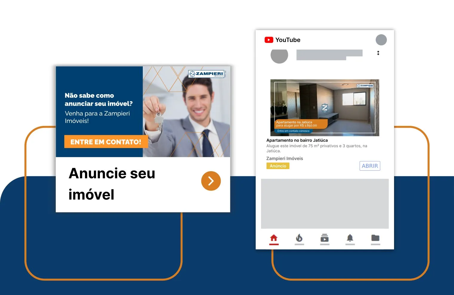 Peça de campanha da Zampieri Imóveis