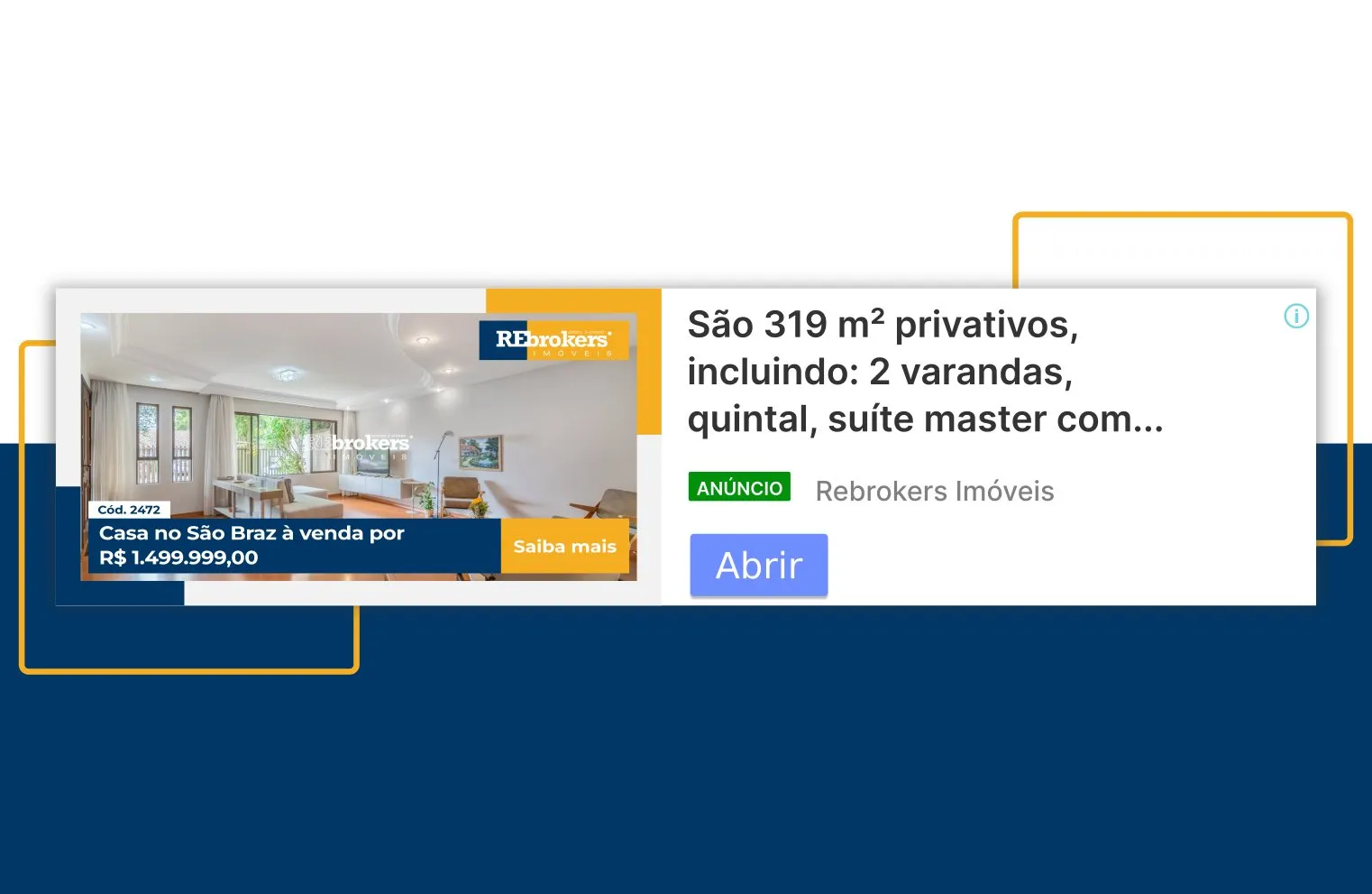Peça de campanha da Rebrokers Imóveis