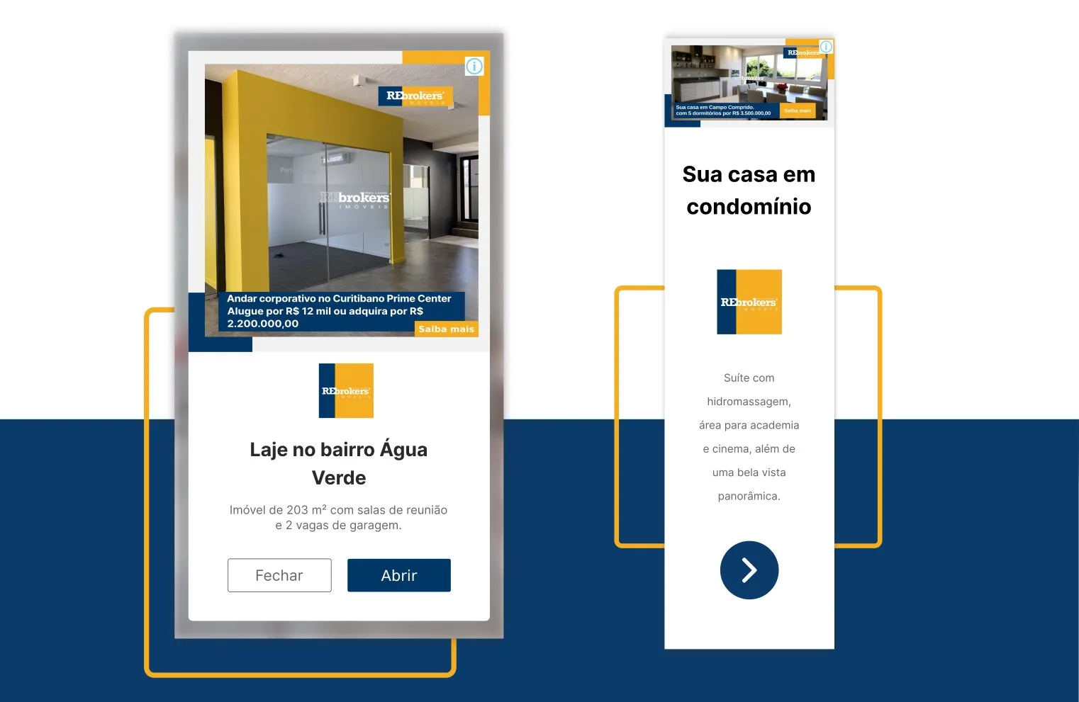 Peça de campanha da Rebrokers Imóveis