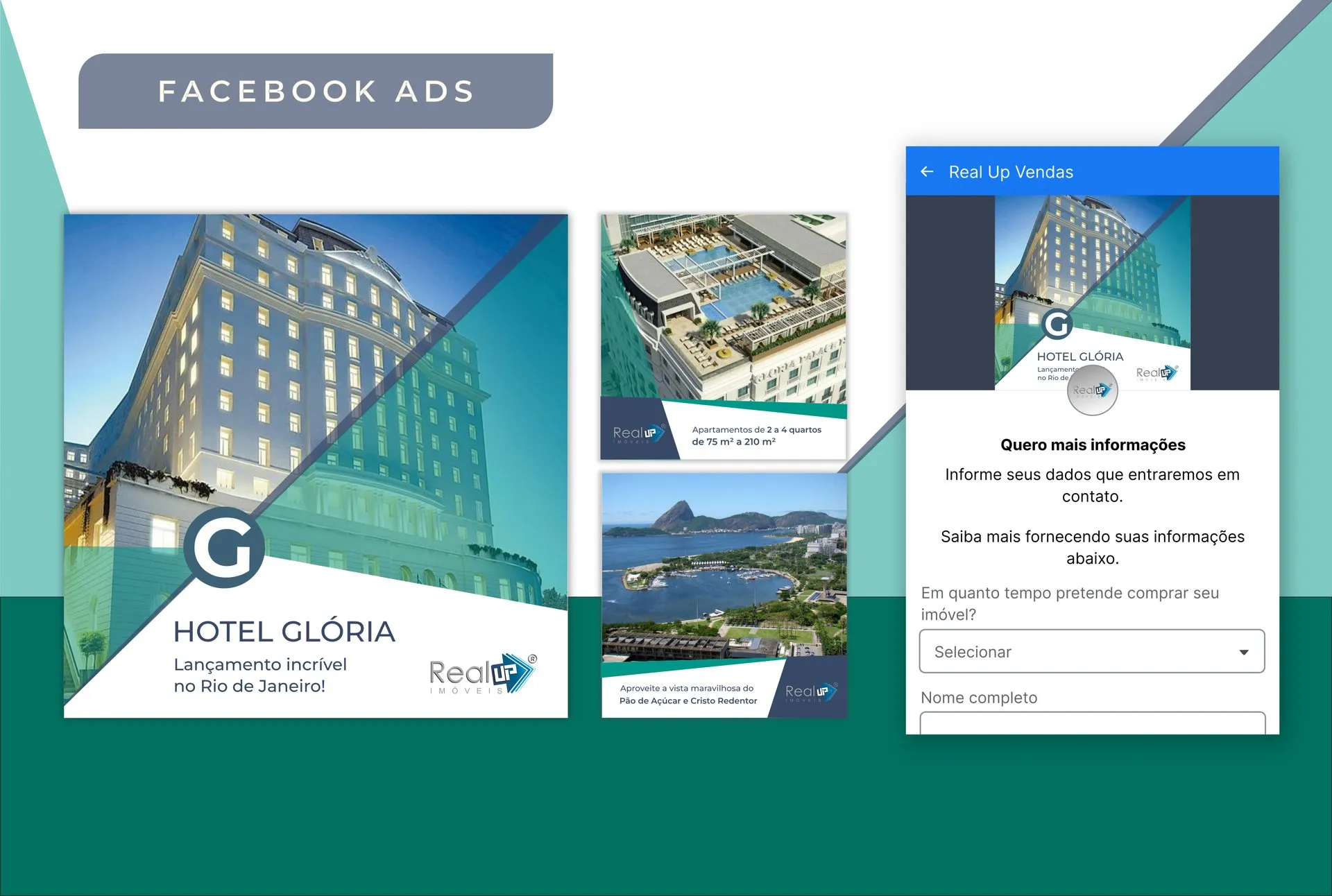 Anúncio Facebook Real Up Imóveis — capa