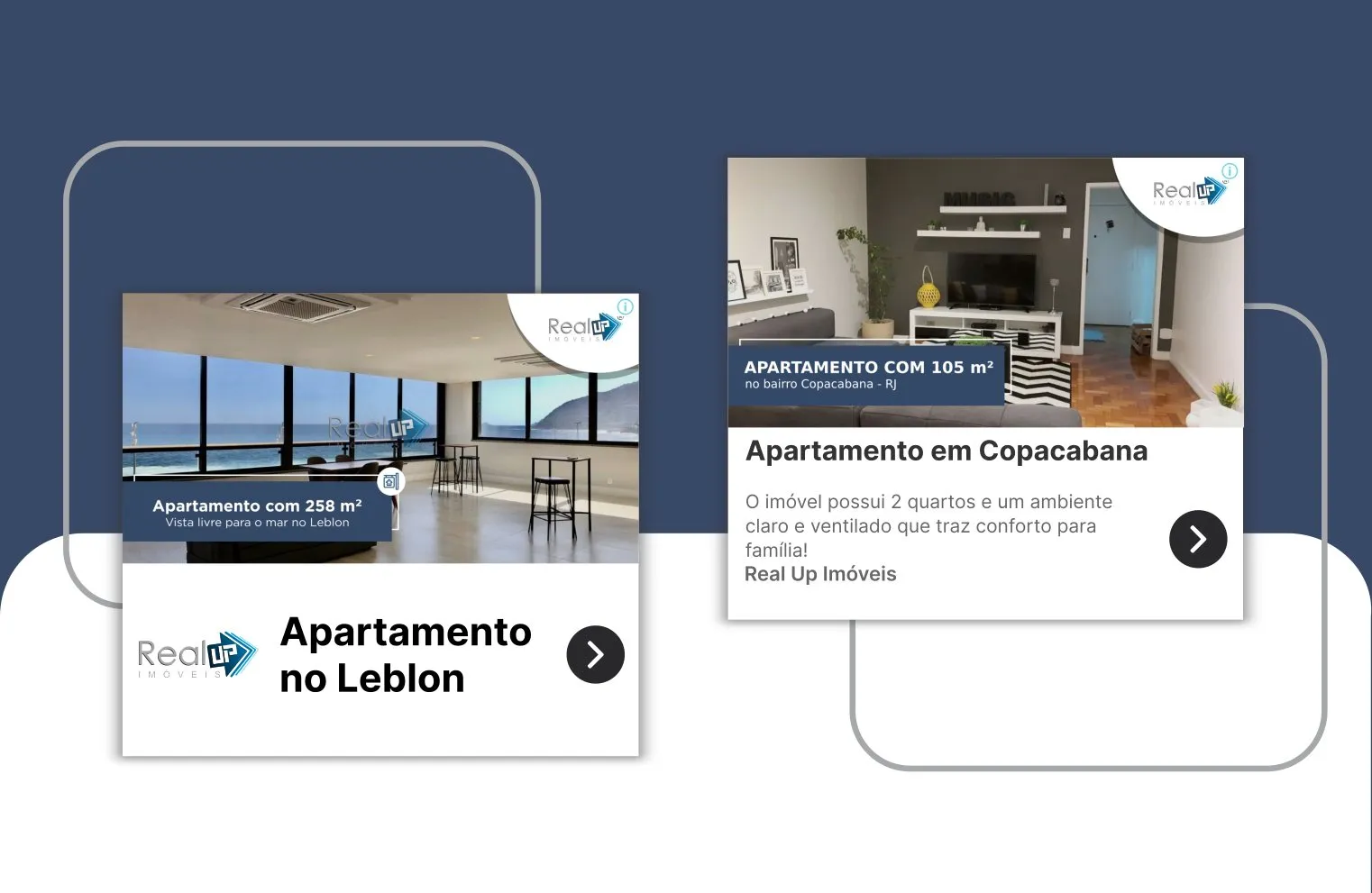 Peça de campanha da Real Up Imóveis