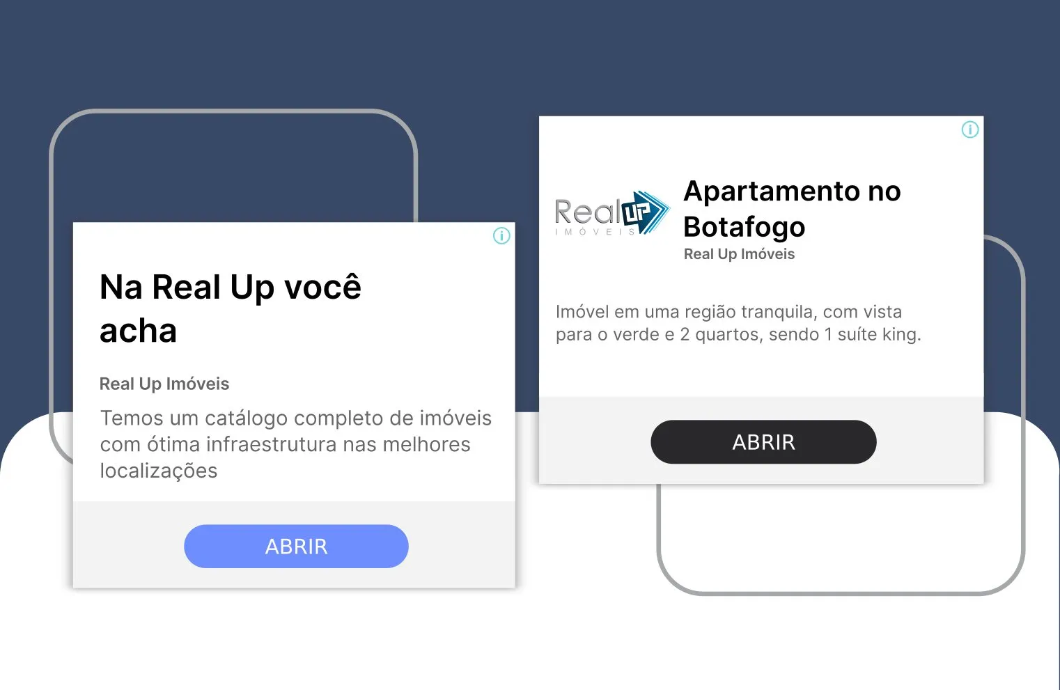 Peça de campanha da Real Up Imóveis