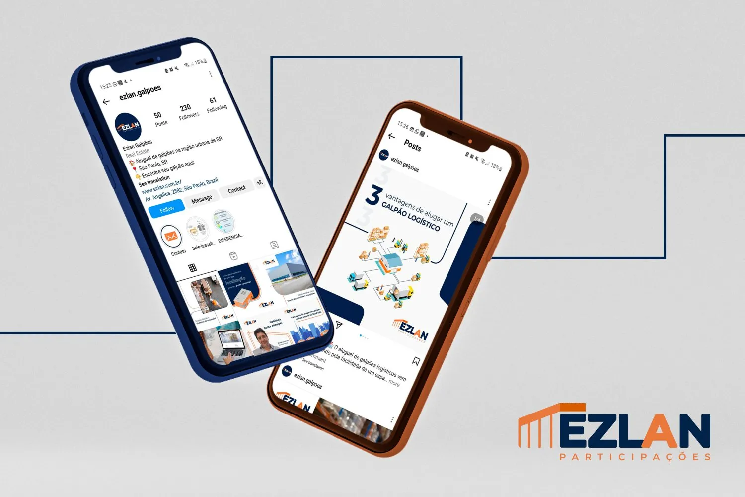 Mídias Sociais Ezlan Participações — capa