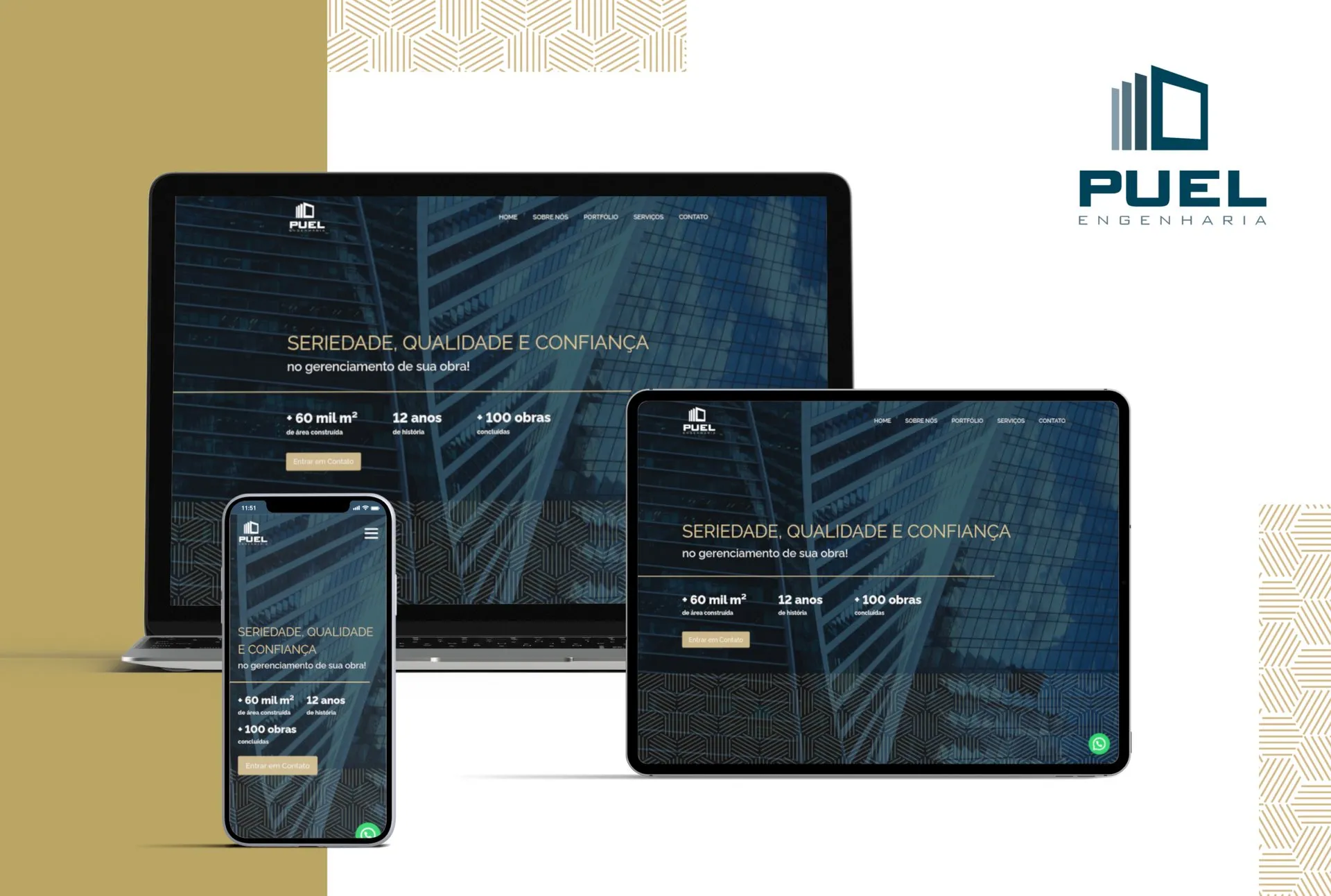 Website Puel Engenharia — capa