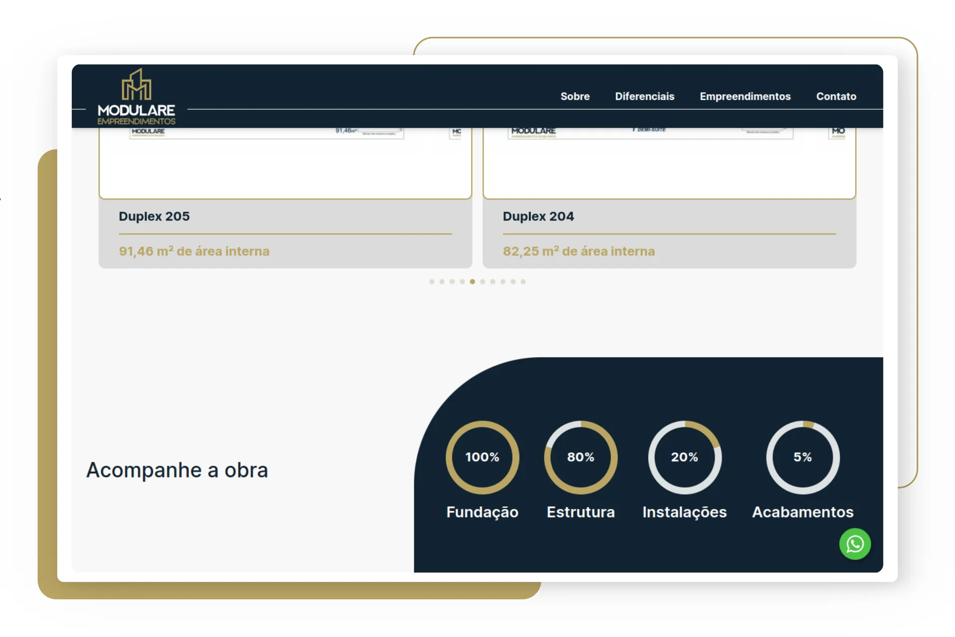 Peça de campanha da Modulare Construtora e Incorporadora