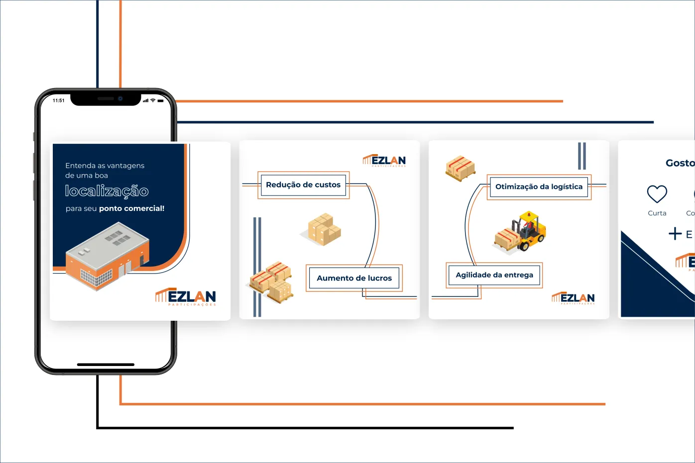 Peça de campanha da Ezlan Participações