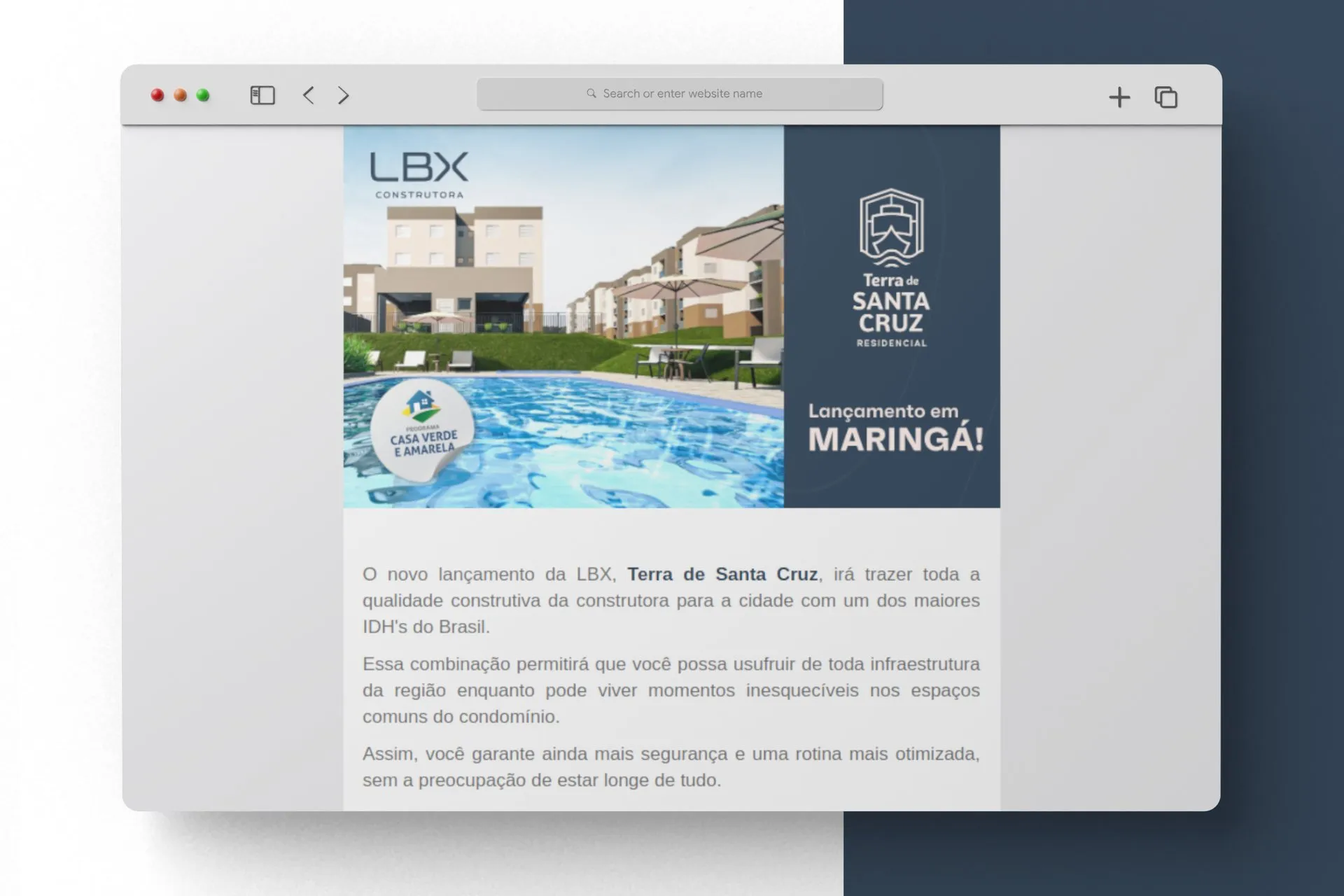 Email Marketing LBX Construtora — peça 1