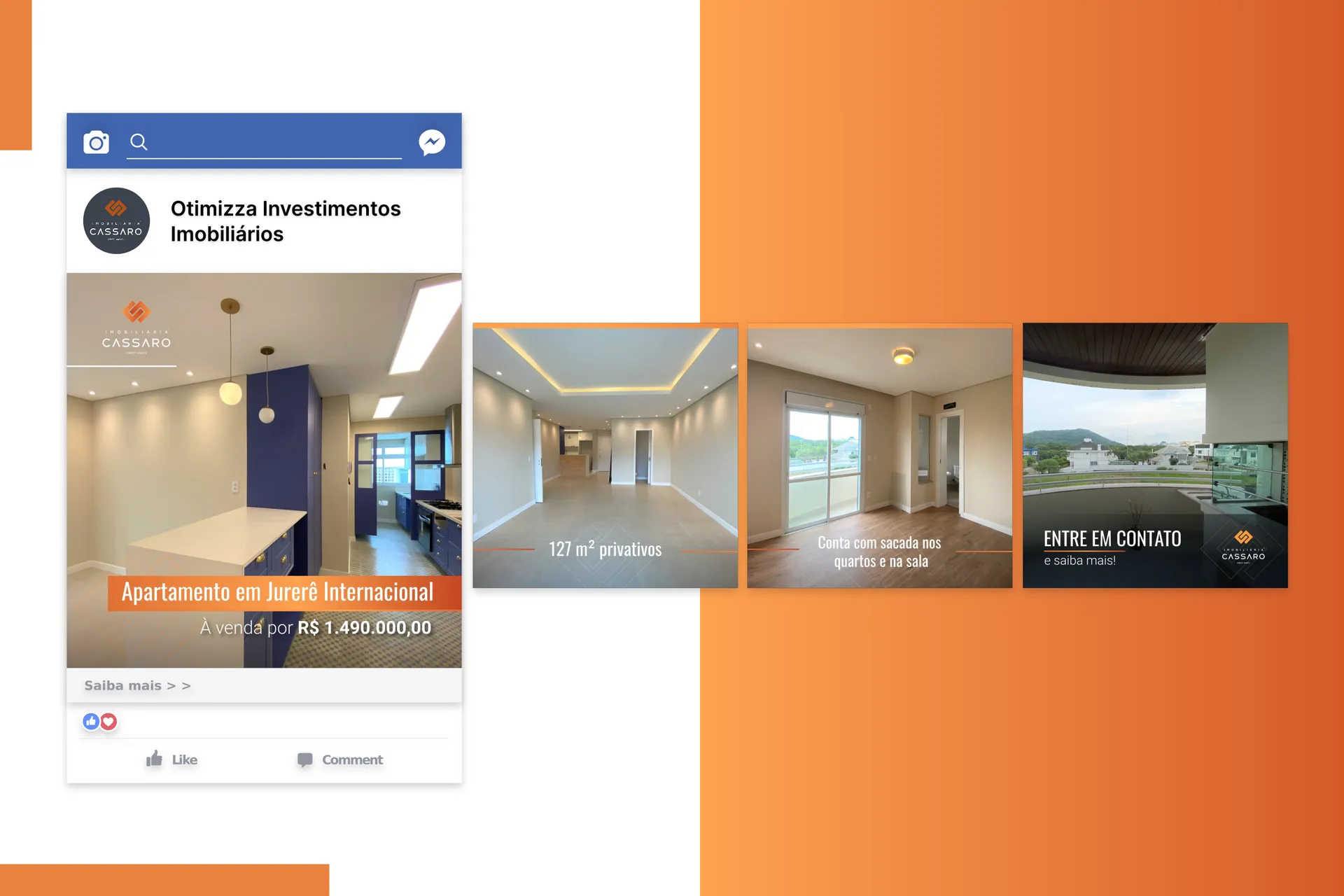 Peça de campanha da Imobiliária Cassaro