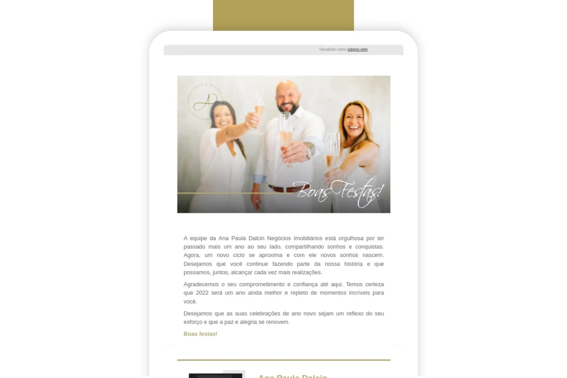 Peça de campanha da Ana Paula Dalcin