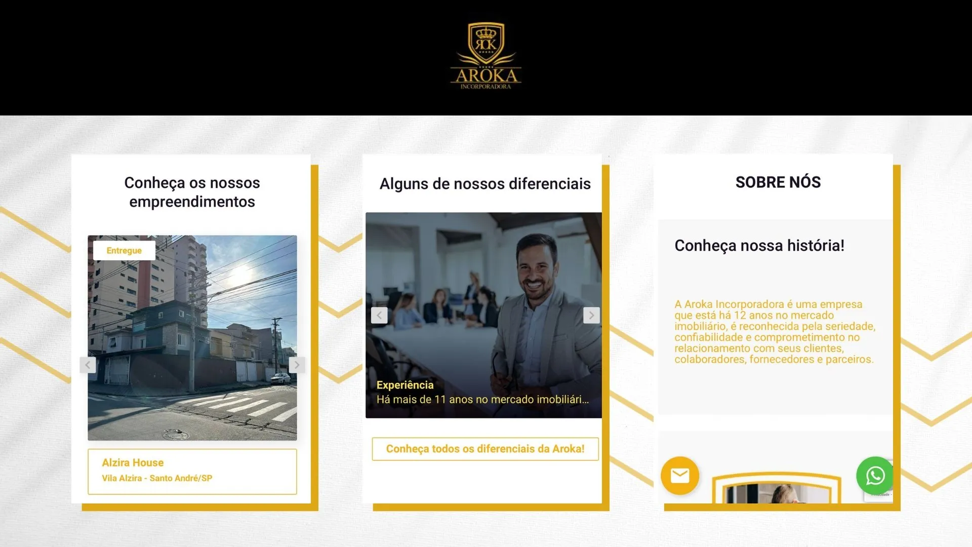Peça de campanha da Aroka Incorporações