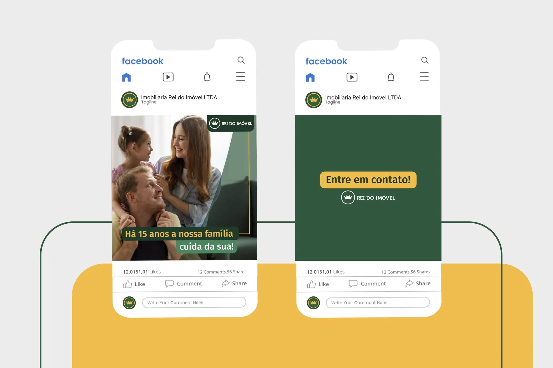 Anúncio de Facebook Rei do Imóvel — peça 1