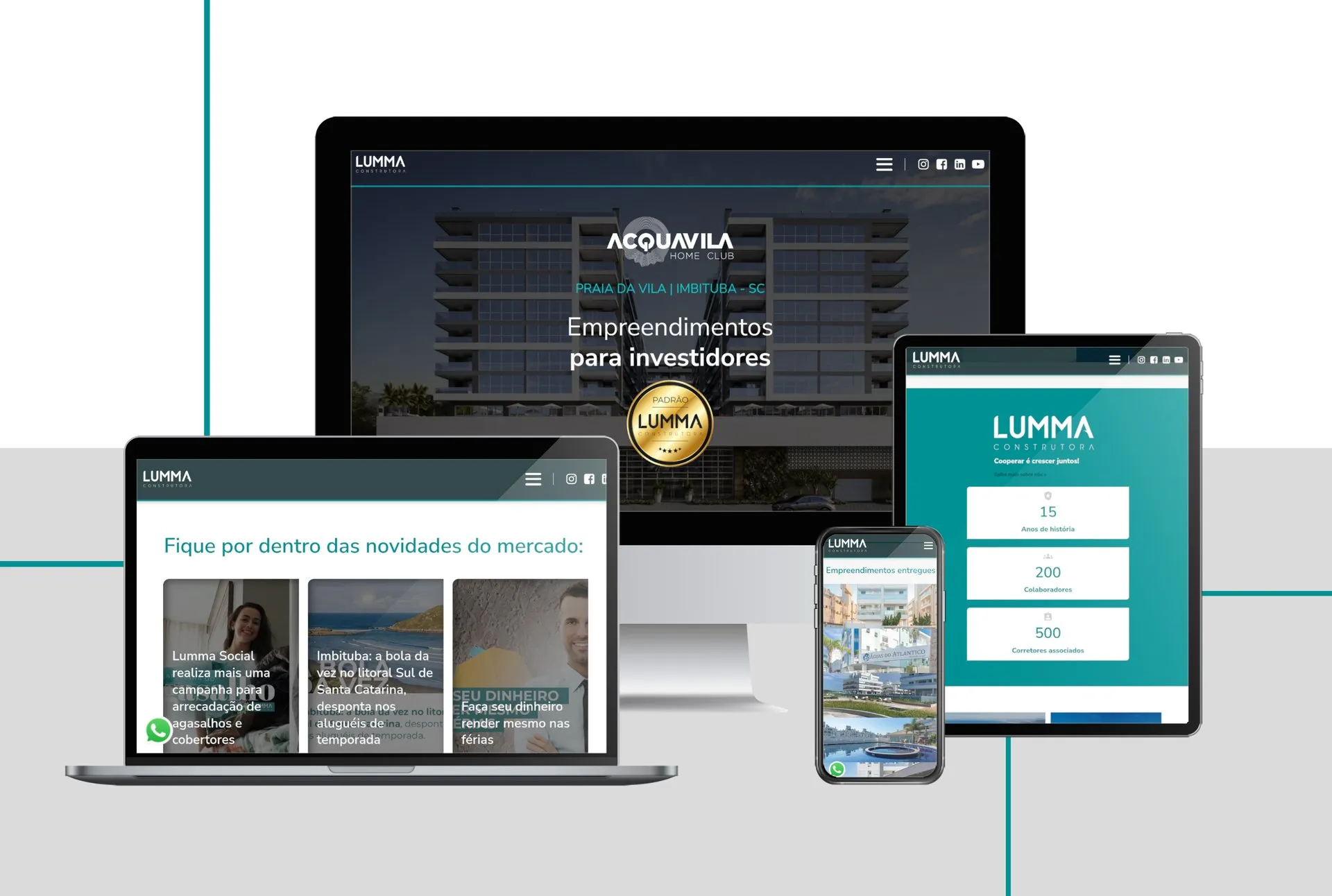 Website Lumma Construtora — capa