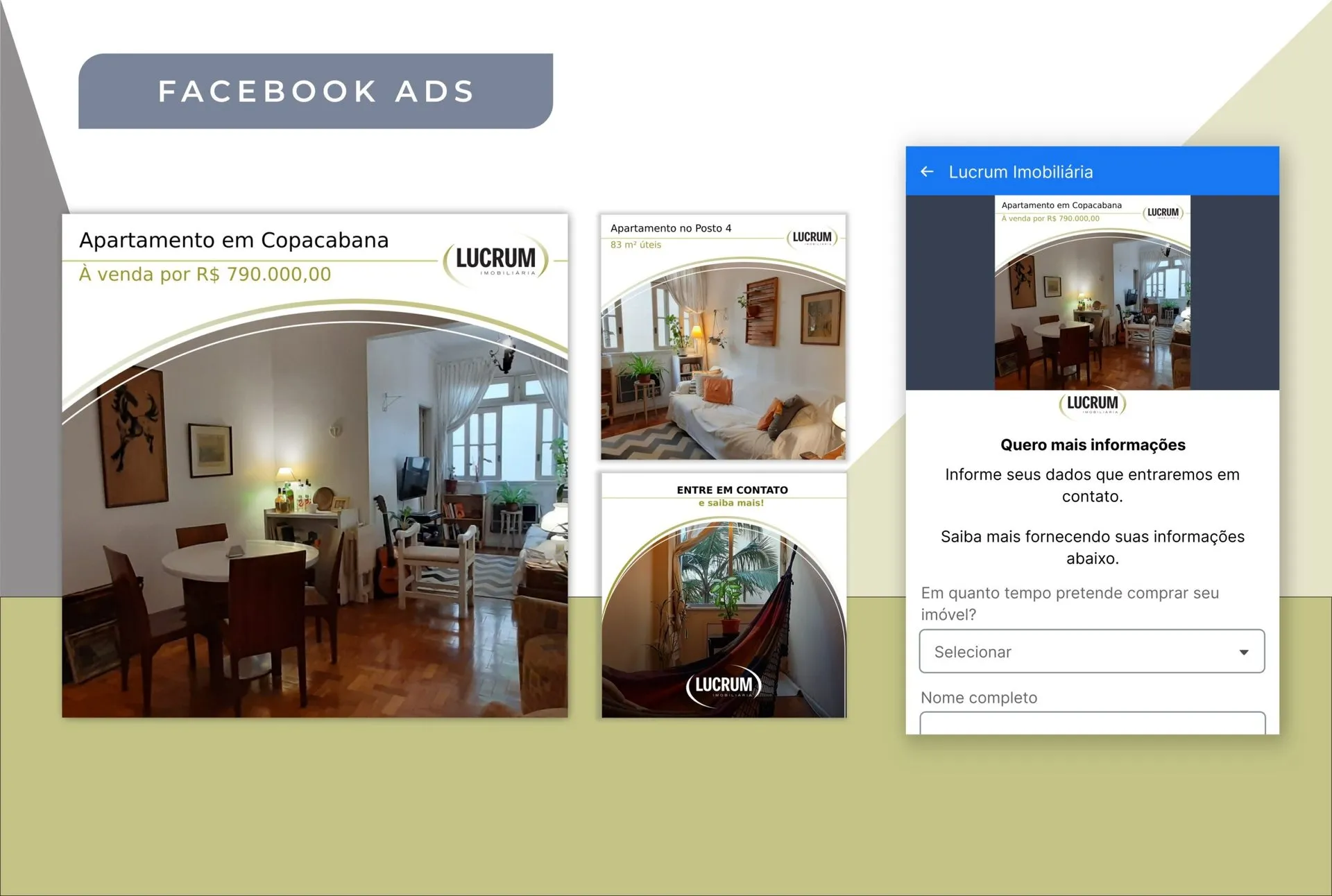 Anúncio de Facebook Lucrum Imobiliária — capa