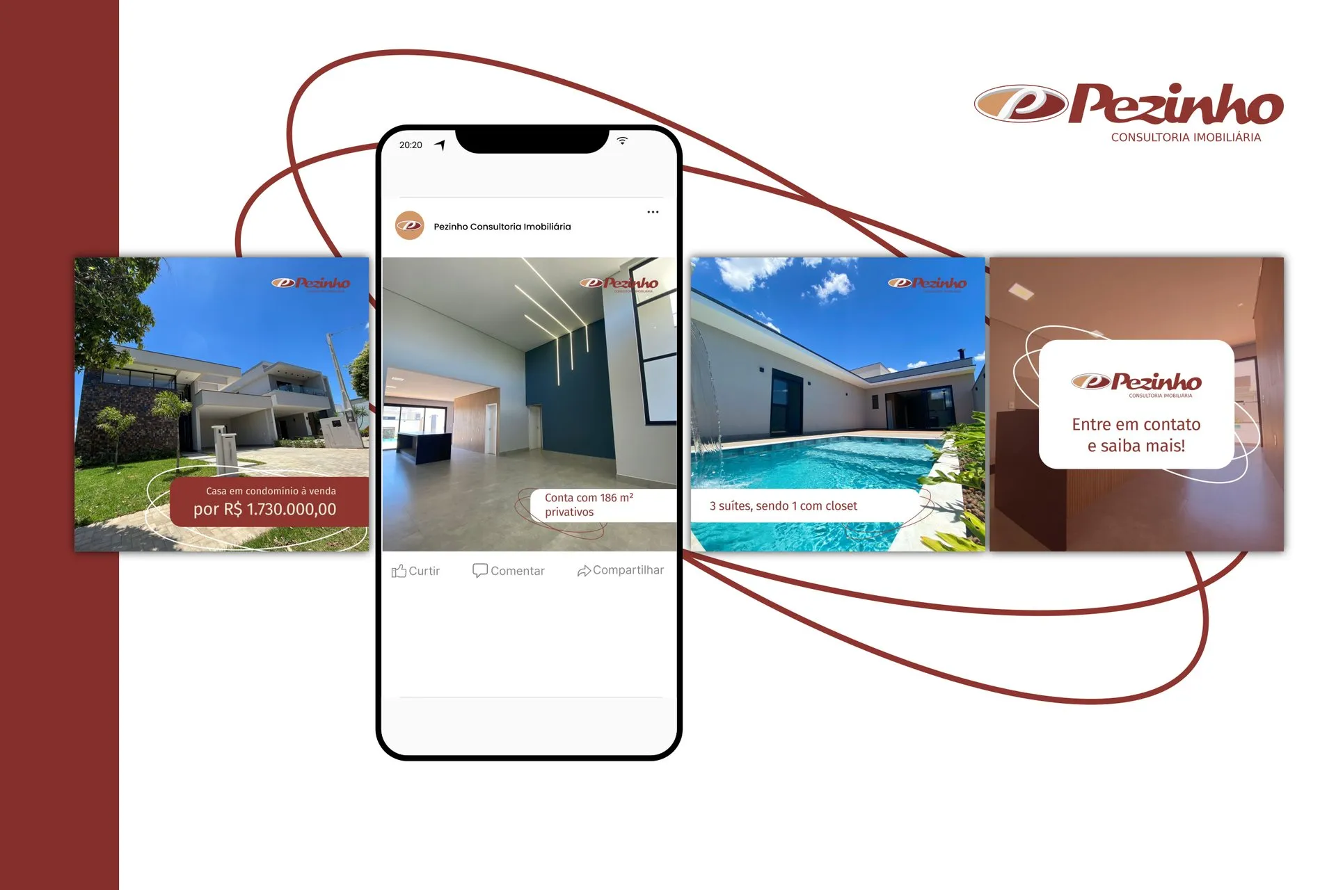 Anúncio de Facebook Pezinho Consultoria Imobiliária Ltda — capa