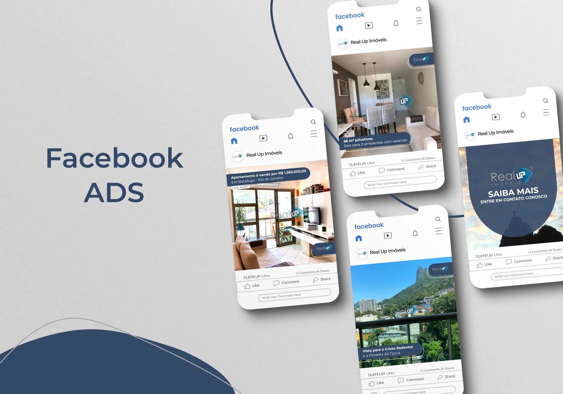 Anúncios de Facebook Real Up — capa