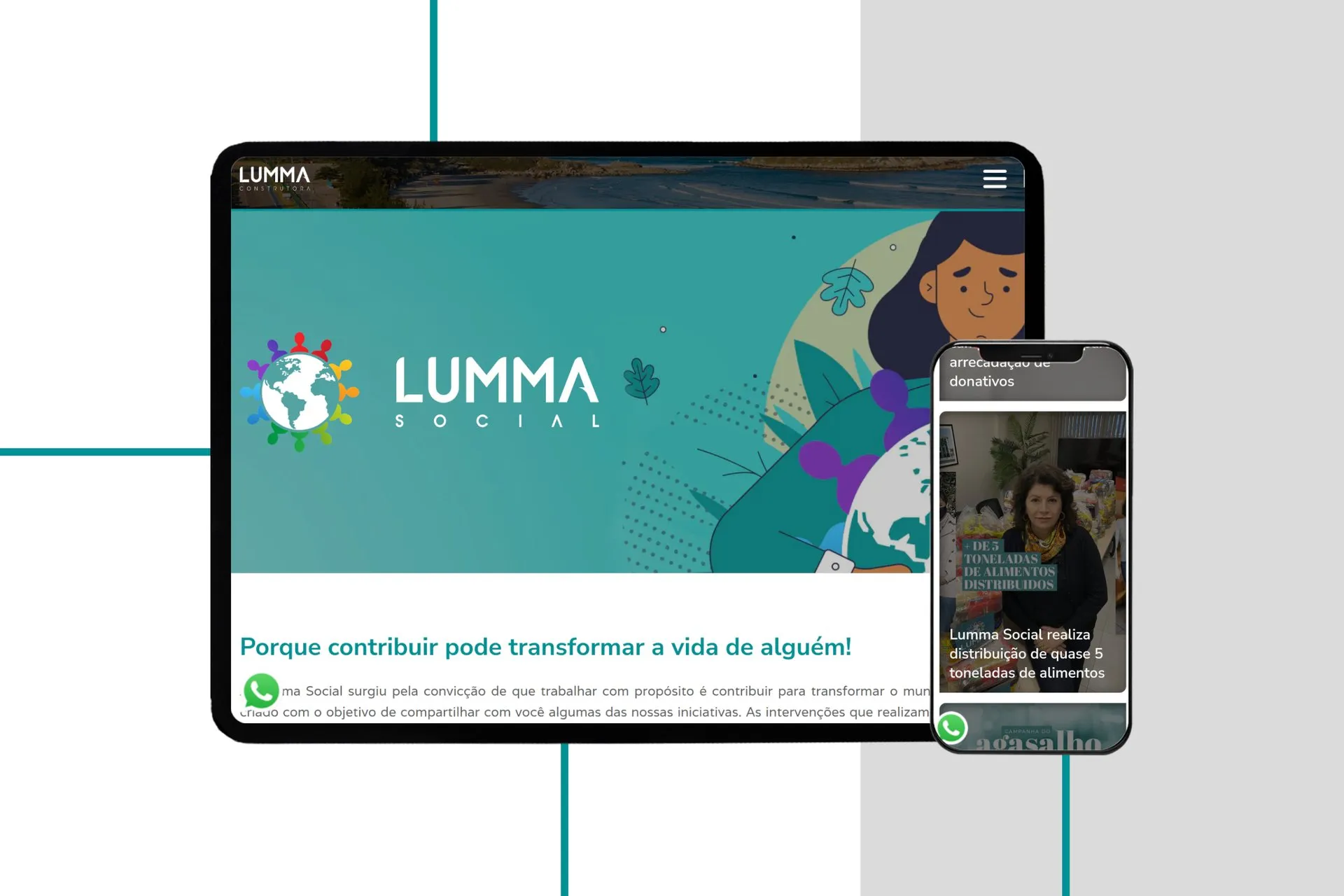Peça de campanha da Lumma Construtora