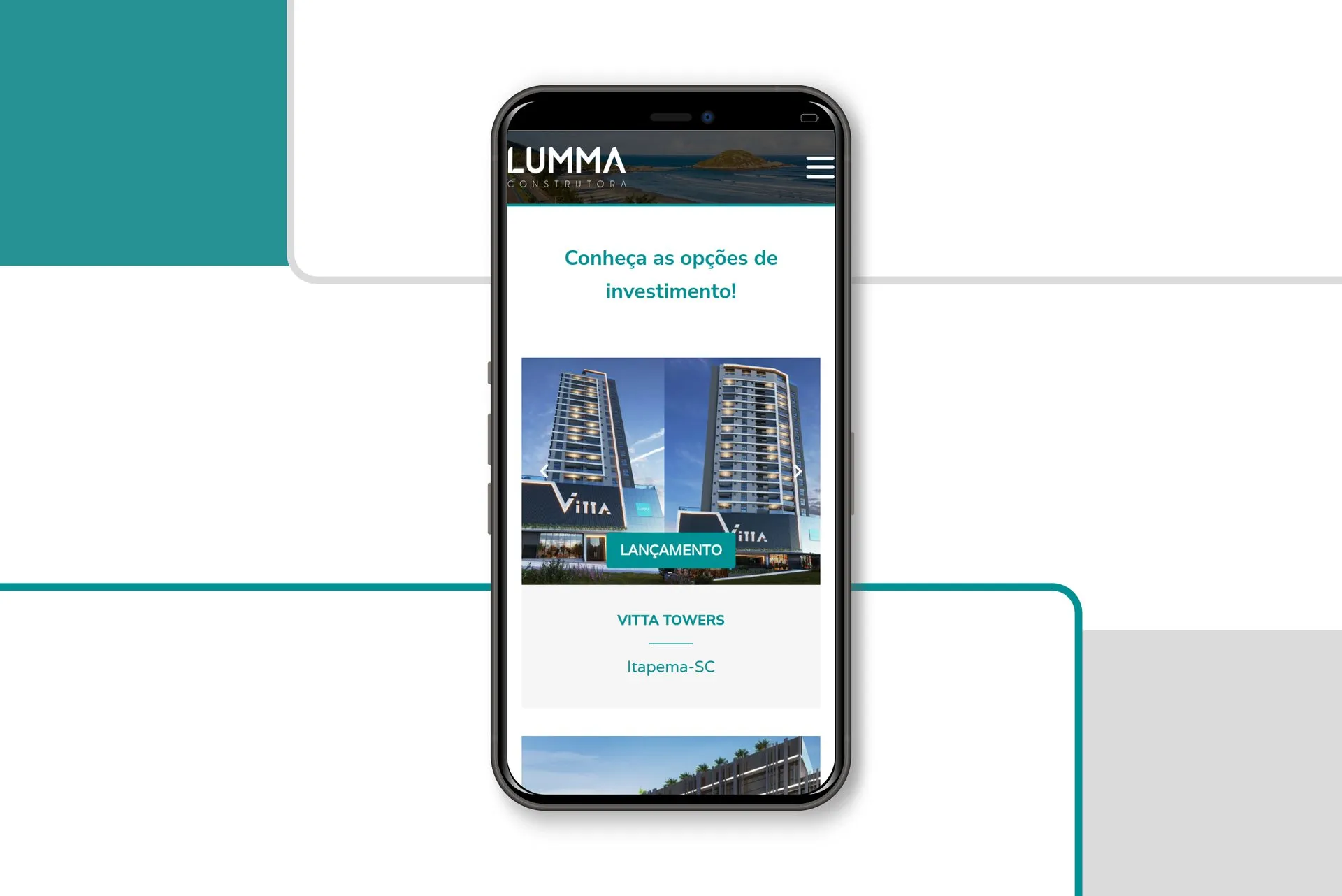 Peça de campanha da Lumma Construtora