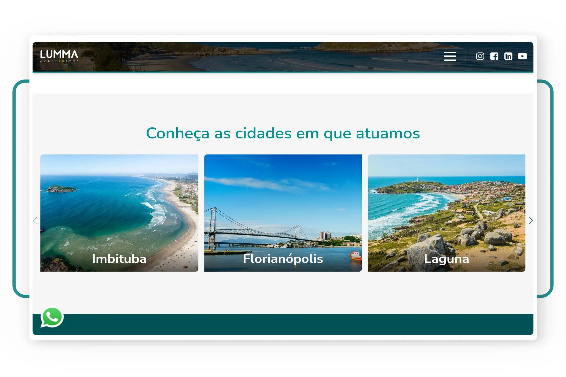 Peça de campanha da Lumma Construtora
