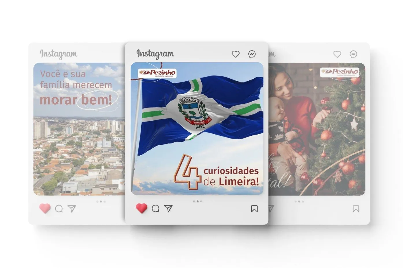 Peça de campanha da Pezinho Consultoria Imobiliária