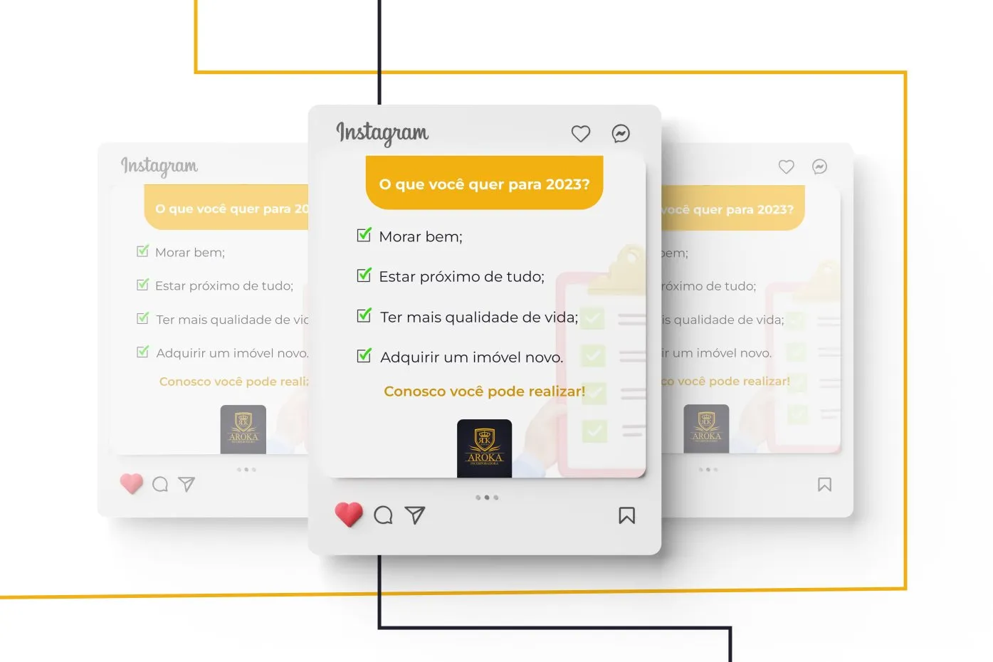 Peça de campanha da Aroka Incorporadora