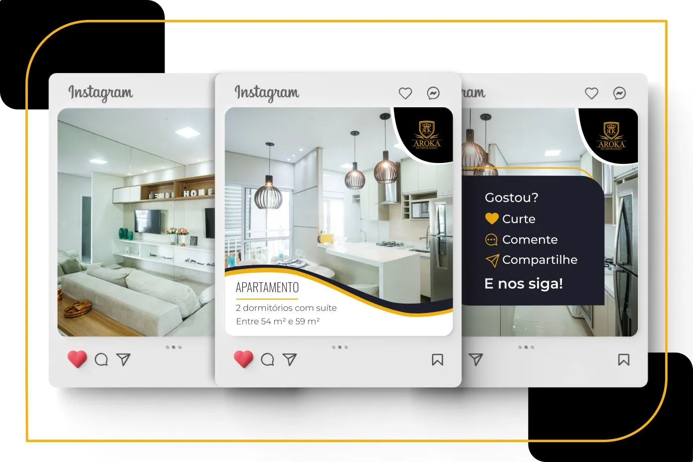 Peça de campanha da Aroka Incorporadora