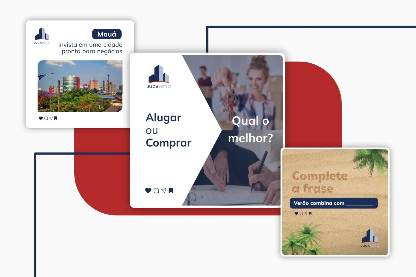 Peça de campanha da Imobiliária Juca Neto