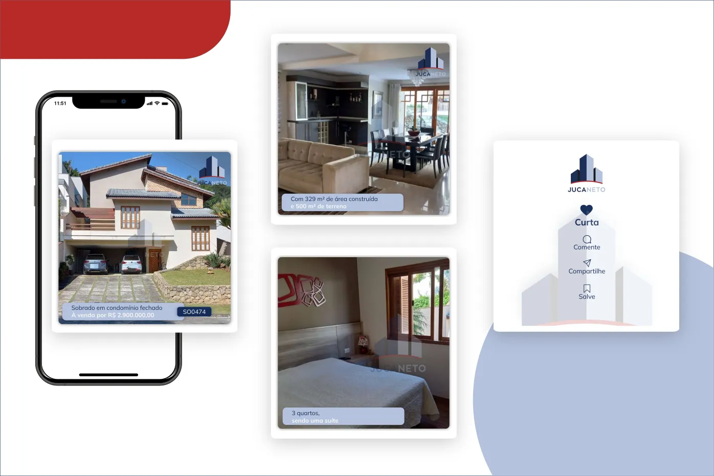 Peça de campanha da Imobiliária Juca Neto