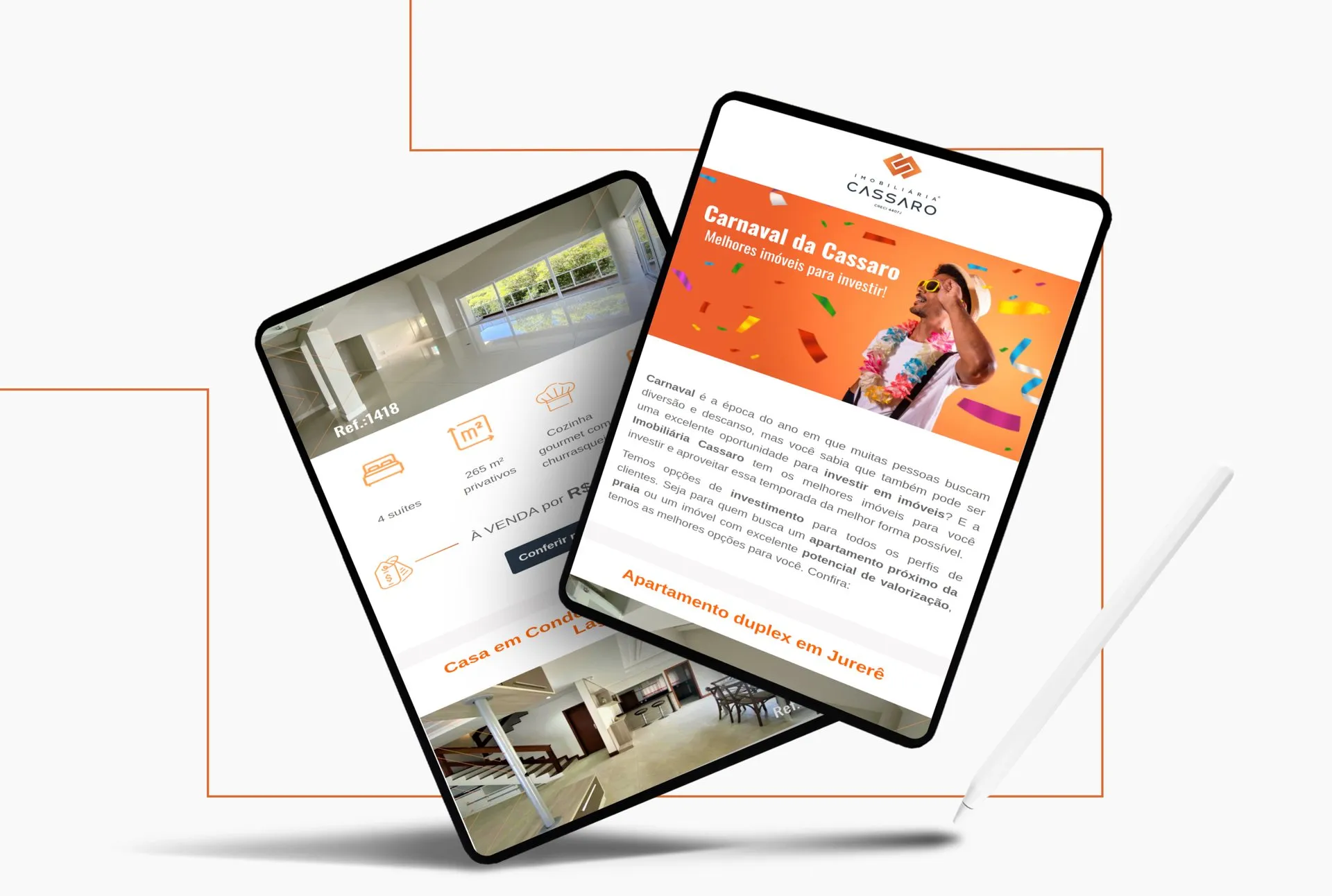 E-mail Marketing Imobiliária Cassaro — capa