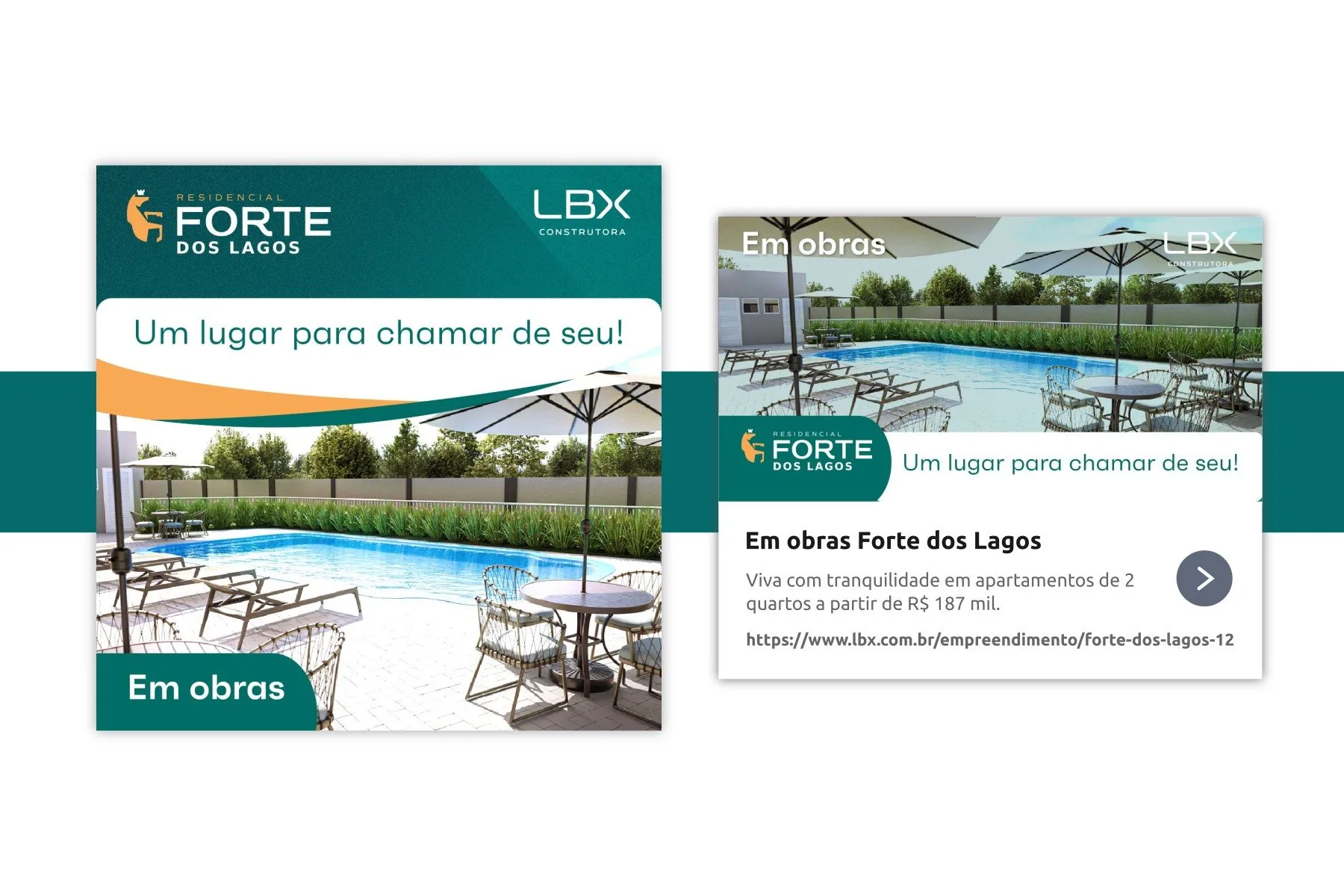 Peça de campanha da LBX Construtora