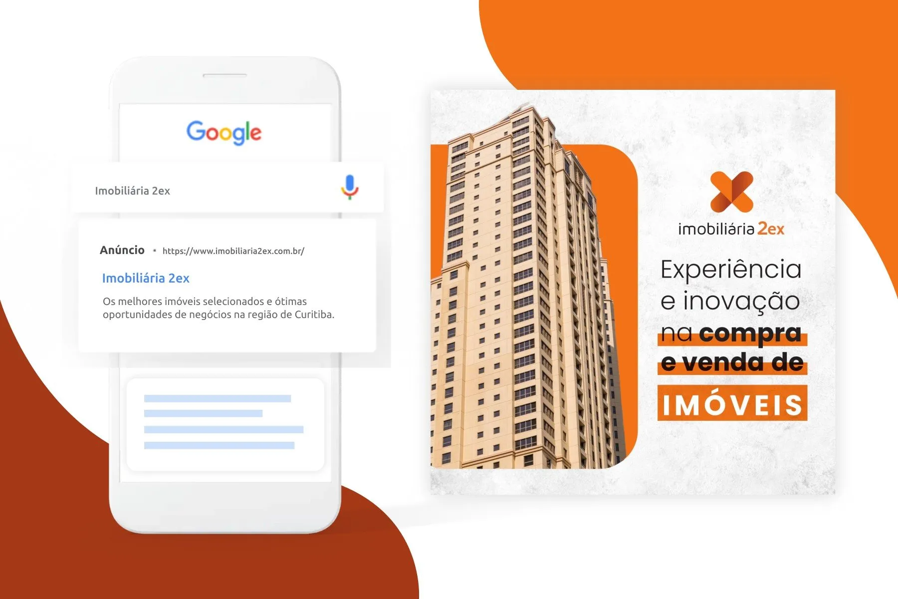 Peça de campanha da Imobiliária 2ex