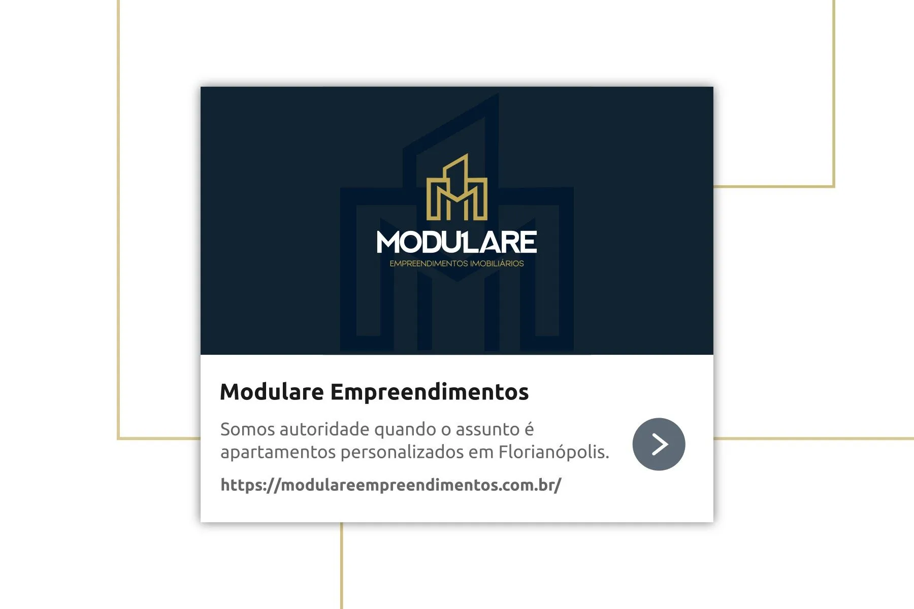 Peça de campanha da Modulare Empreendimentos