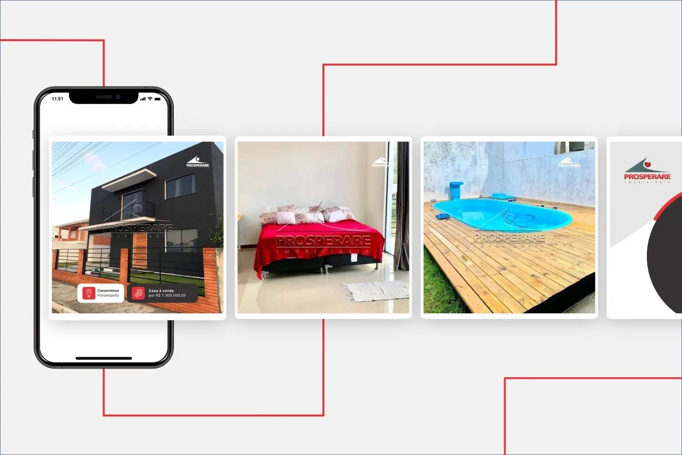 Peça de campanha da Prosperare Imobiliária
