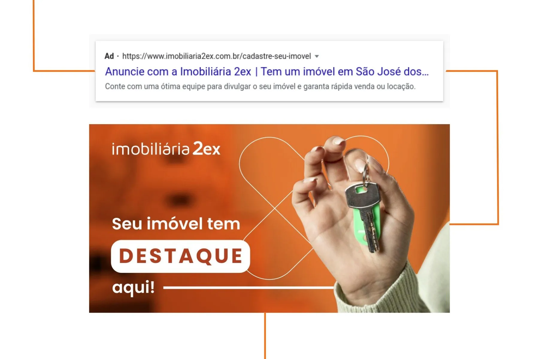 Peça de campanha da Imobiliária 2ex