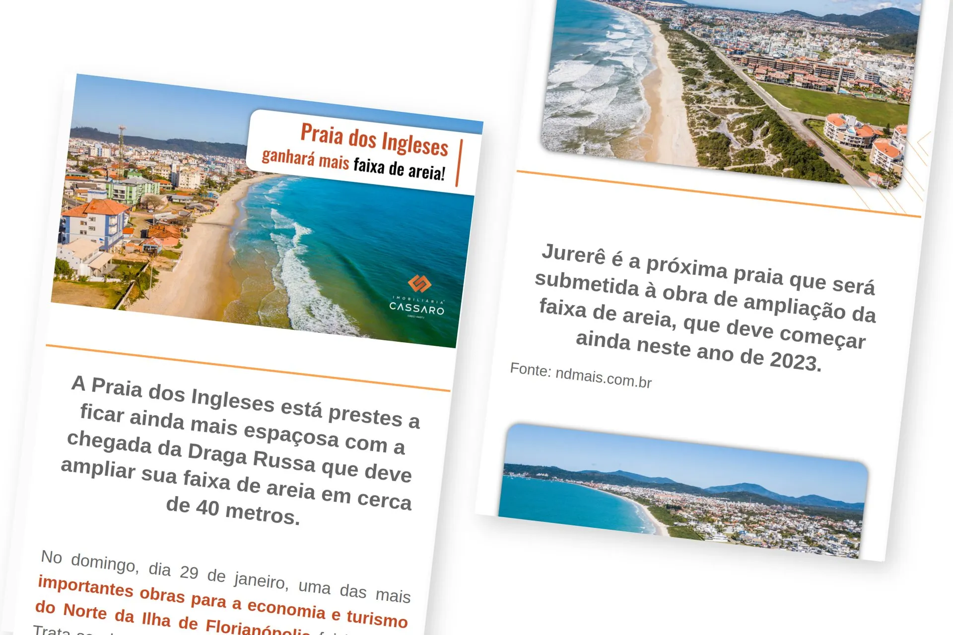 Peça de campanha da Imobiliária Cassaro