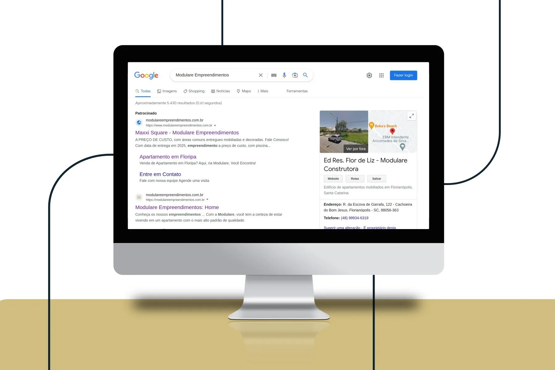 Peça de campanha da Modulare Empreendimentos