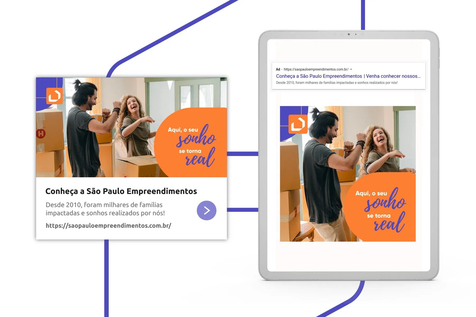 Peça de campanha da São Paulo Empreendimentos