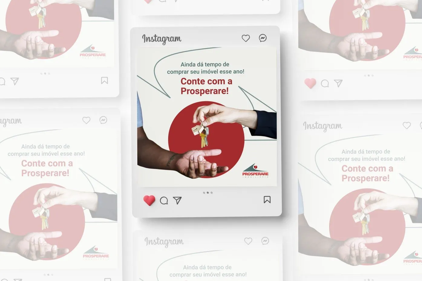 Peça de campanha da Prosperare Imobiliária
