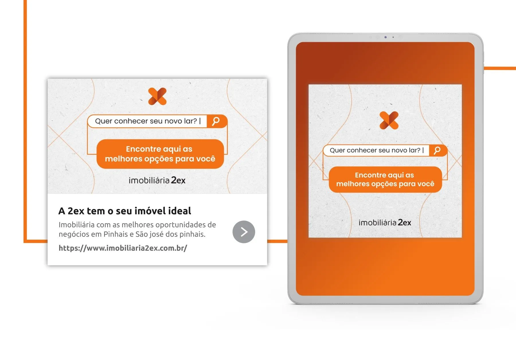 Peça de campanha da Imobiliária 2ex