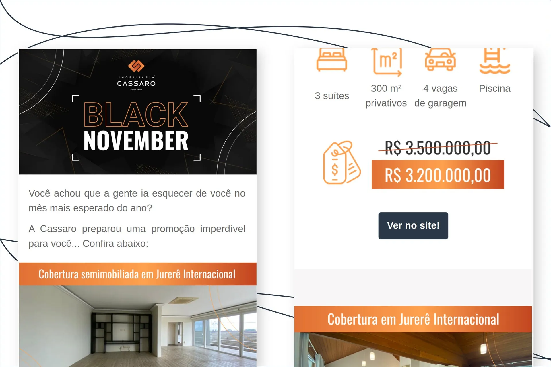 E-mail Marketing Imobiliária Cassaro — peça 1
