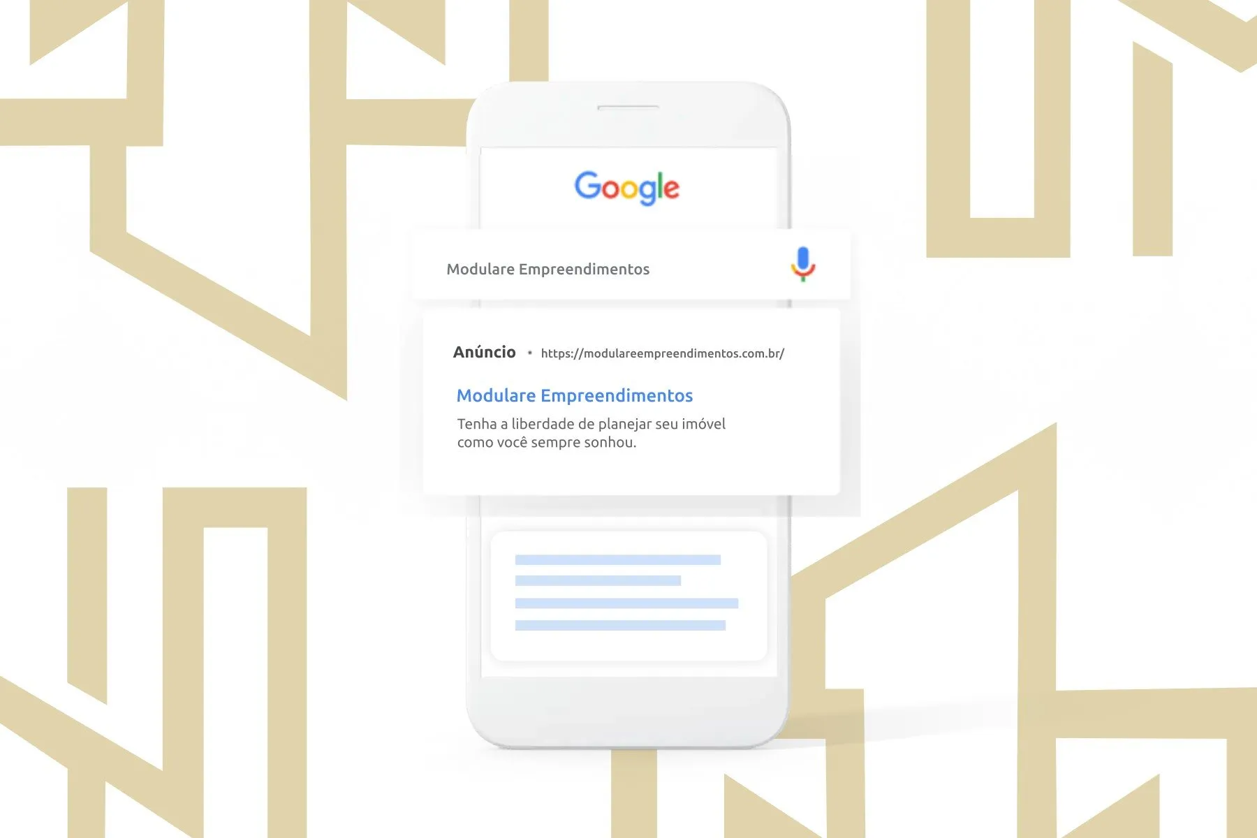Peça de campanha da Modulare Empreendimentos