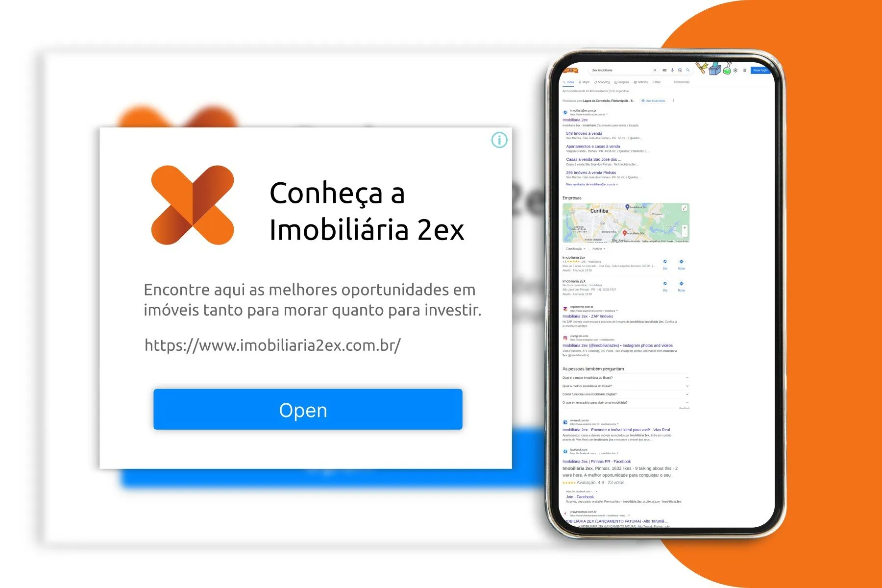 Peça de campanha da Imobiliária 2ex