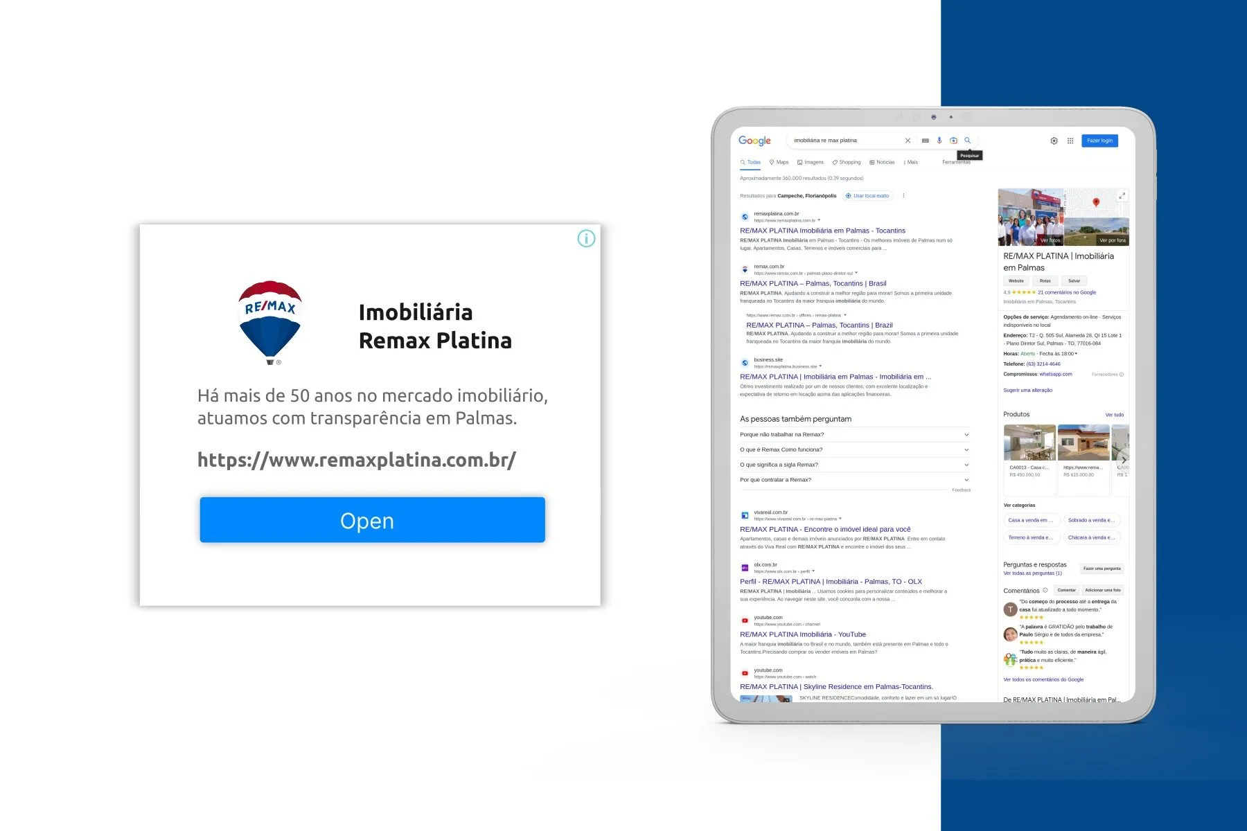 Peça de campanha da Remax Platina