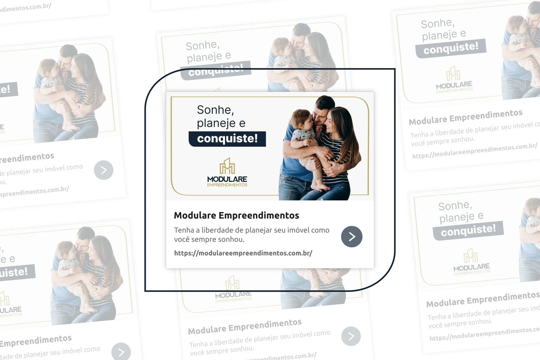Peça de campanha da Modulare Empreendimentos