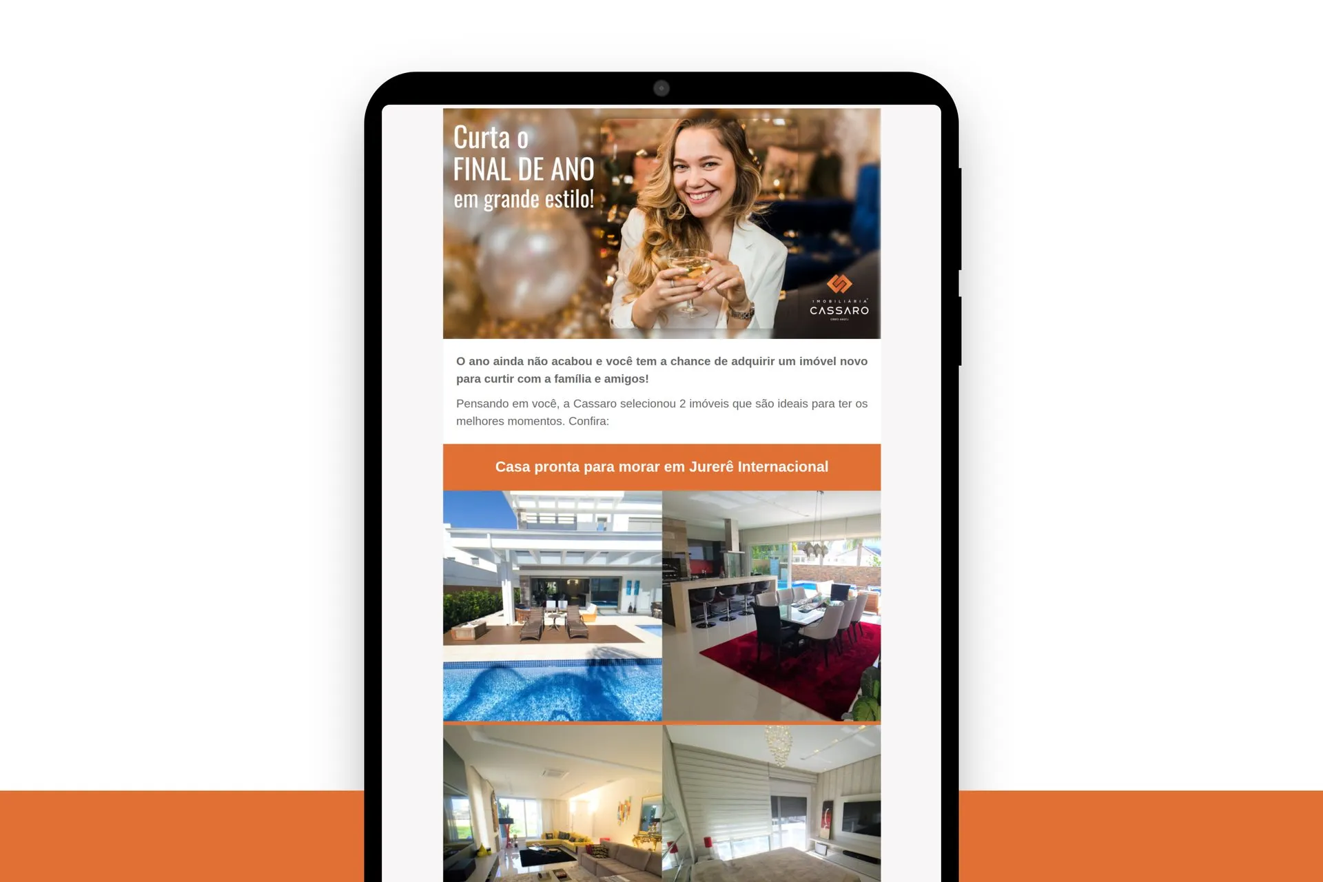 Peça de campanha da Imobiliária Cassaro