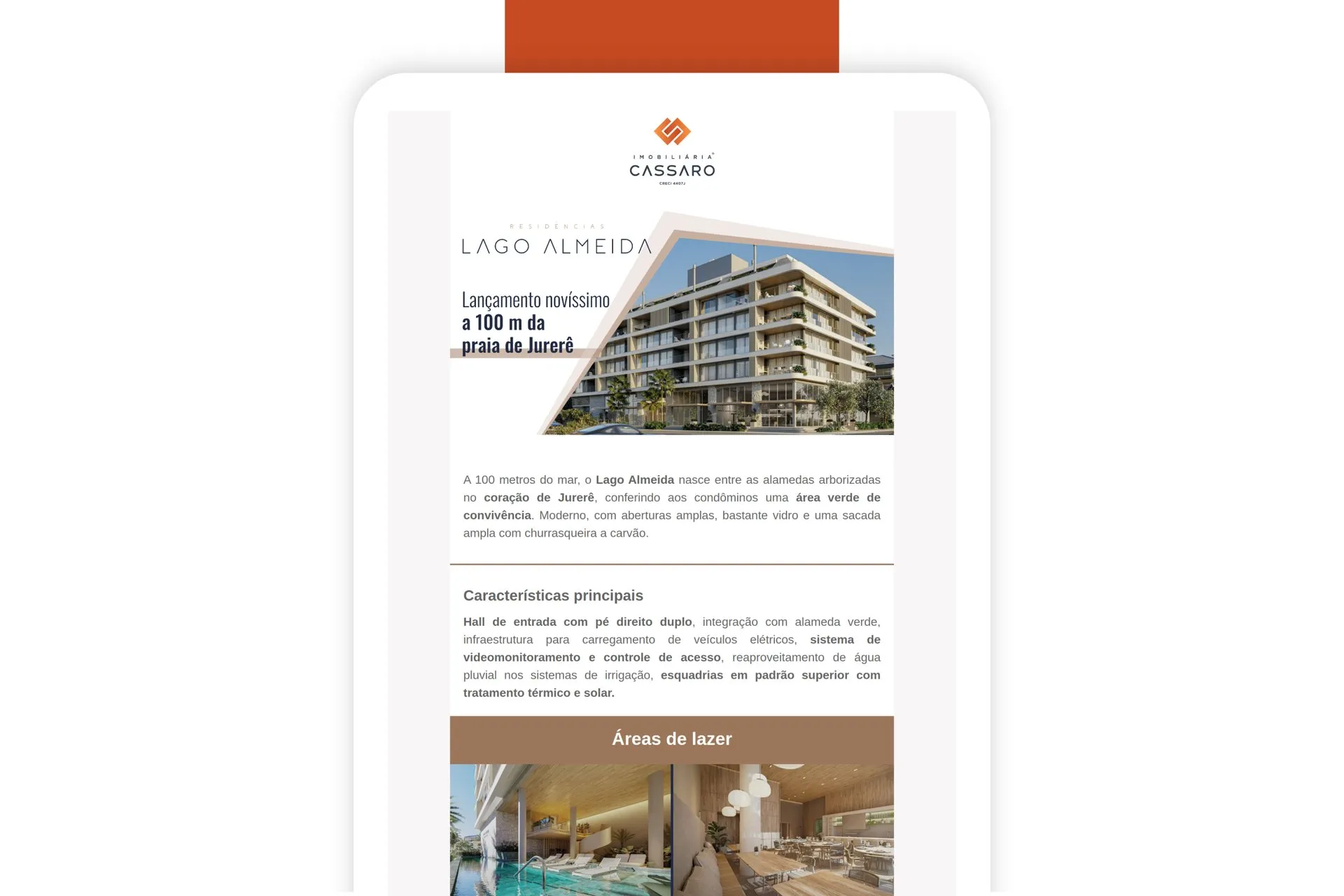 Peça de campanha da Imobiliária Cassaro