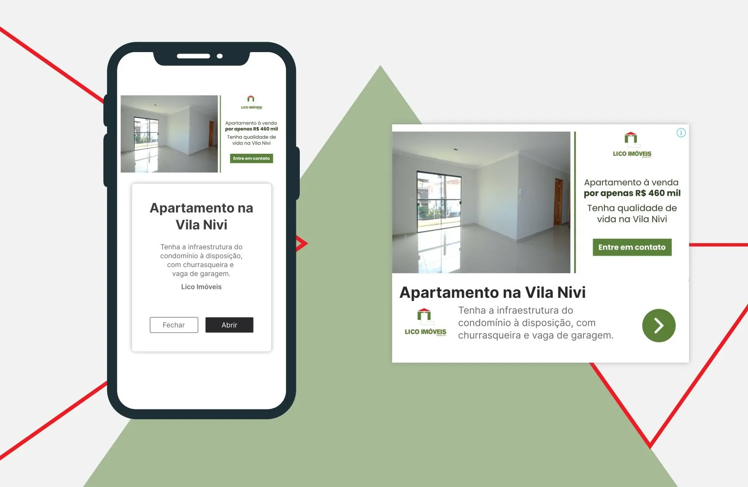 Peça de campanha da Lico Imóveis