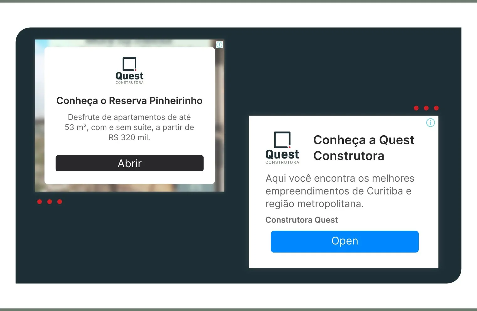 Peça de campanha da Quest Construtora